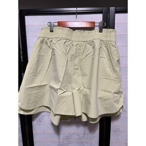 Madewell Signature Poplin Pull On Shorts 2X NWT Faded Seagrass 100% Cotton